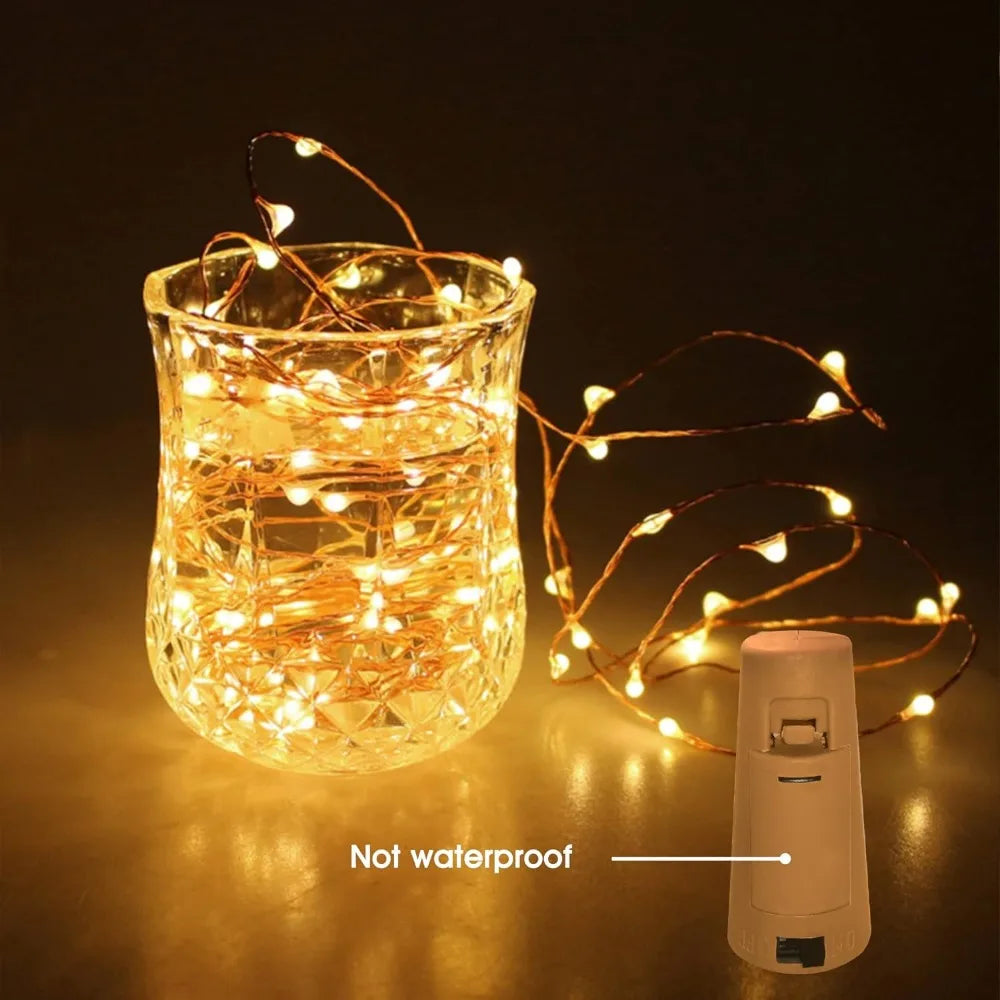 2M 20 LED Bottle Light Fairy Lights Cork Mood Lights Wine Bottle Night Light for Party, Garden, Christmas, Wedding Decoration