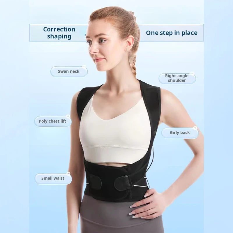 Shoulder and back posture correction with camel straps, adult body shape correction, male and female back support