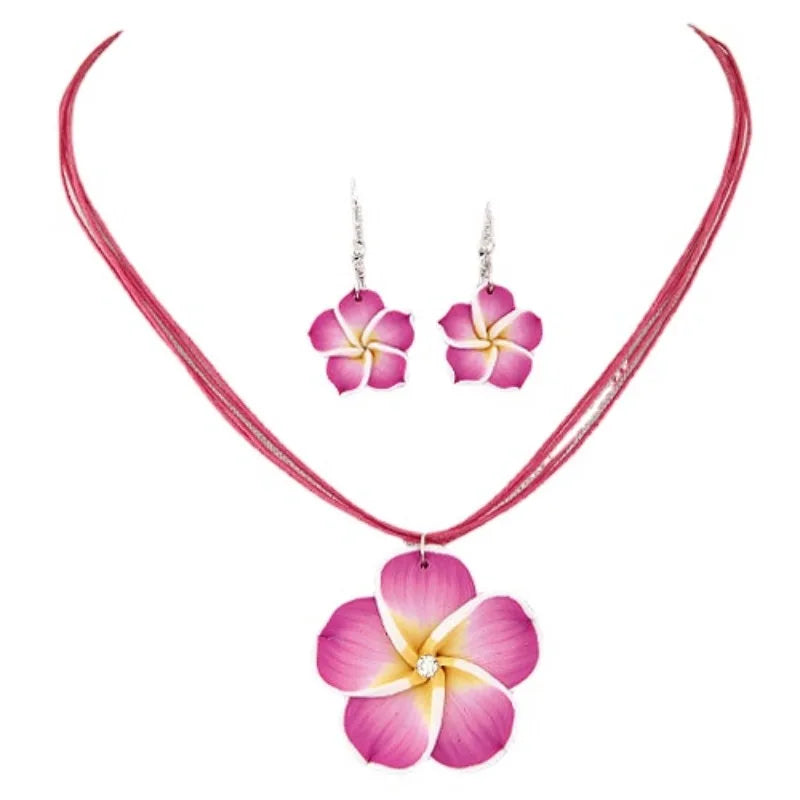 Polynesia Hawaiian Plumeria Dangle Earrings Handmade Soft Polymer Statement Drop Ear Rings Jewelry 2024 Flower Earring for Women