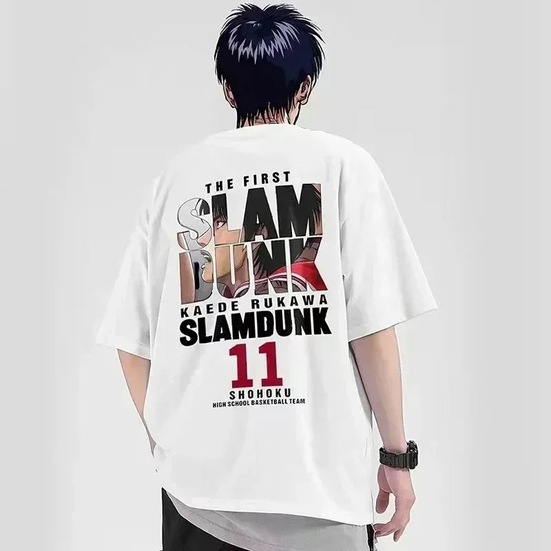 Hot Sale Anime Slam Dunk Men Women T-shirt Short Sleeve Tshirt Clothing Cotton Tee High Quality T Shirt 2024 Summer Tops Fashion