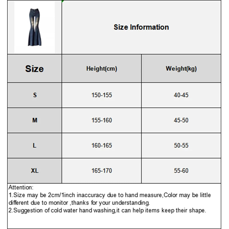 Retro American Flared Ripped Fishtail Slim Fit Stretch Jeans For Women