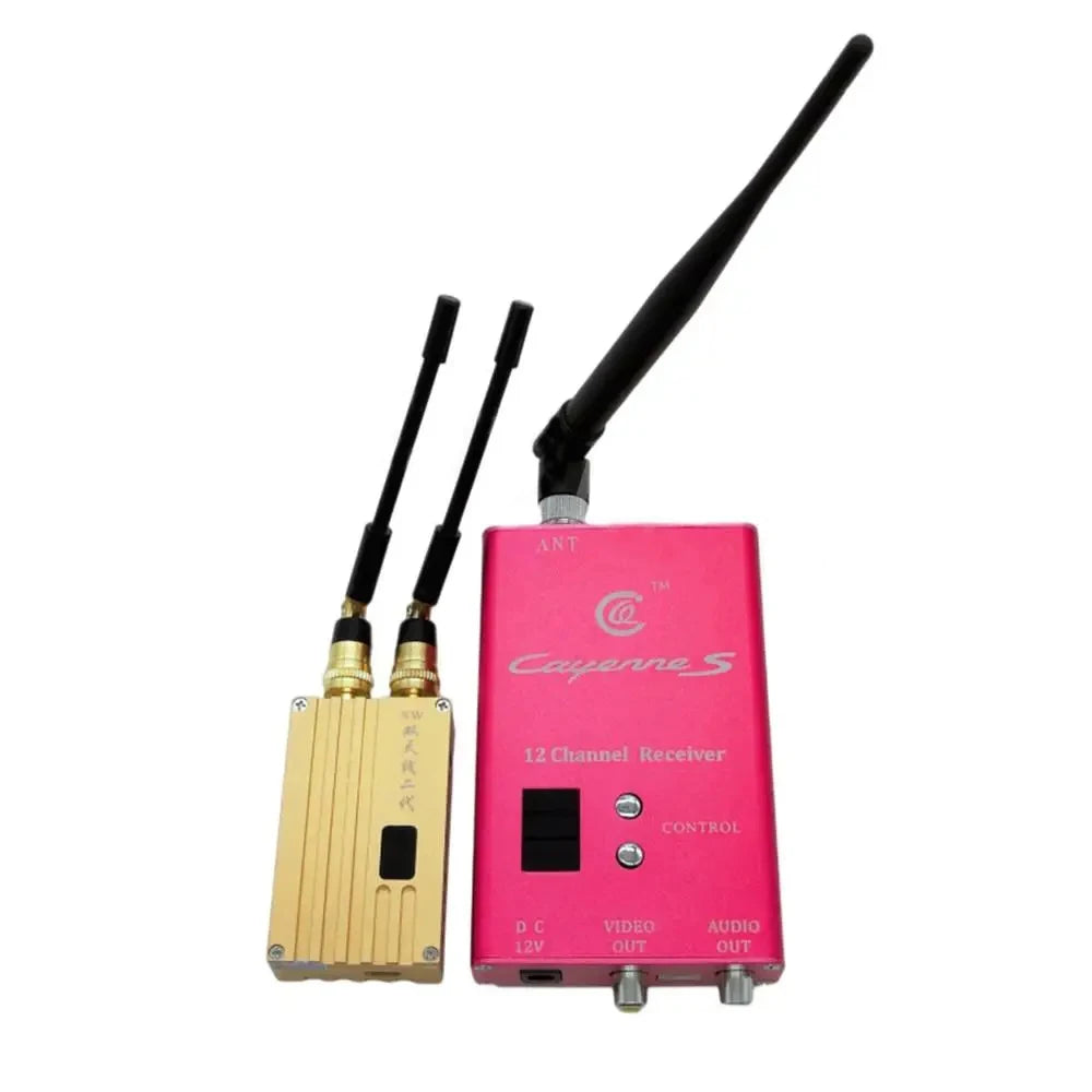 40km 1.2Ghz 1.3Ghz FPV UAV Video Transmitter and Receiver with 8W Drones Video Link 8 Channels