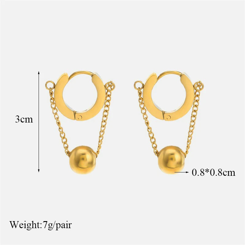 EILIECK 316L Stainless Steel Metal Hollow Hoop Huggie Earrings For Women High-quality Fashion Gold Color Ear Jewelry Accessories