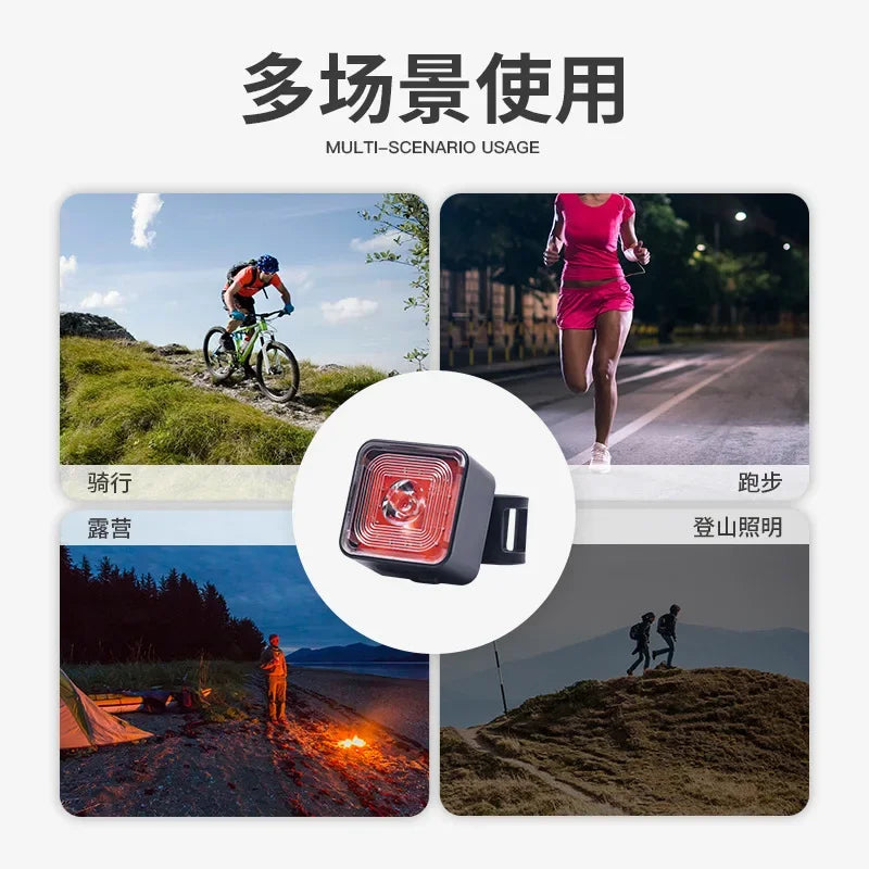 WT06 Bicycle Light Front Tail Lamp USB Rechargeable Lantern cycling flashlight safety warning Rear Light road bike accessories