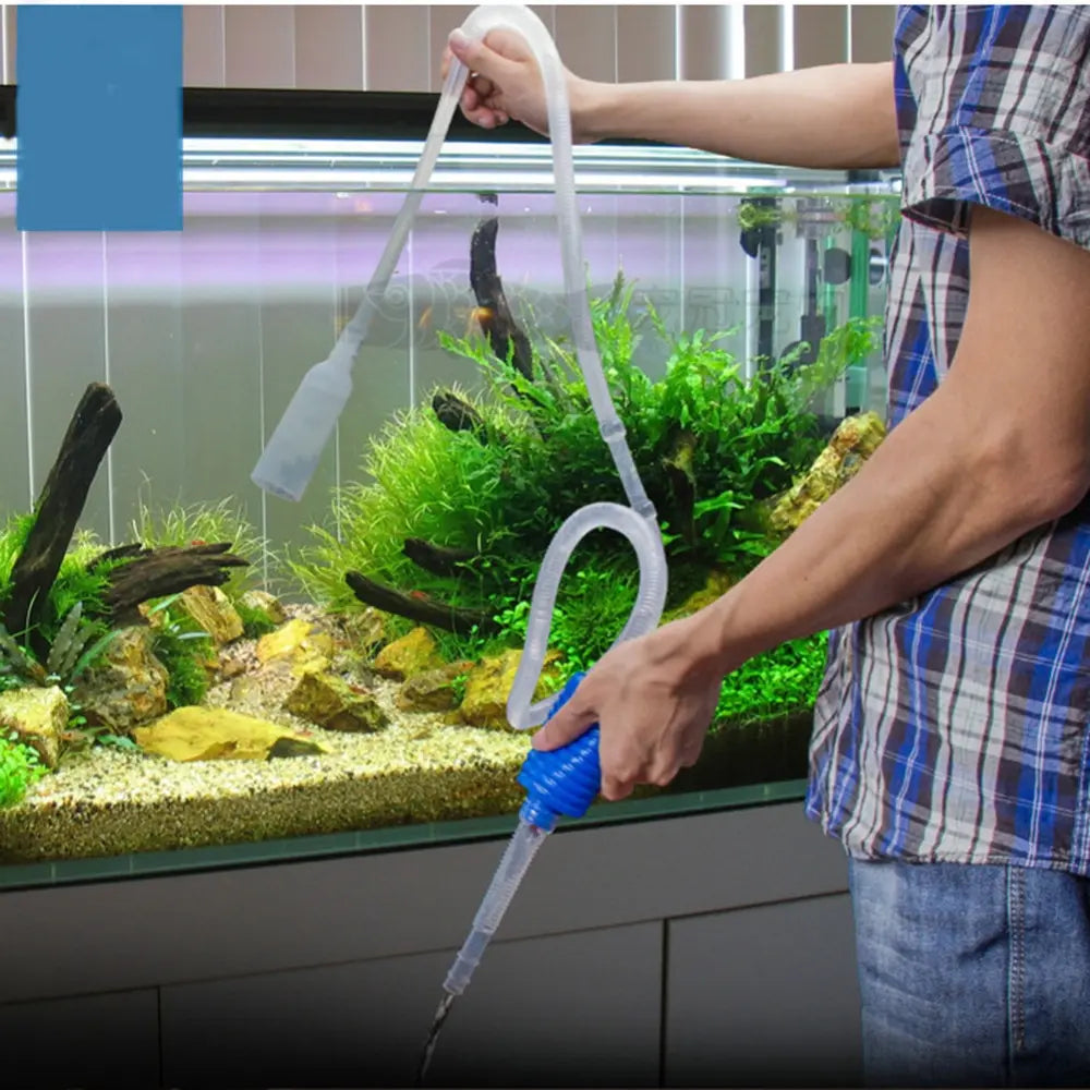 Aquarium Siphon Fish Tank Siphon Vacuum Cleaner Water Pump Aquarium Accessories Semi-automatic Water Changer Gravel Water Filter