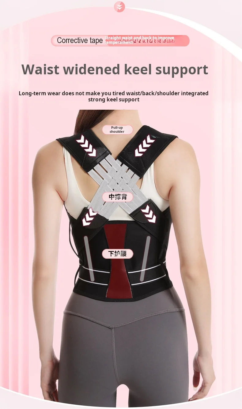 Shoulder and back posture correction with camel straps, adult body shape correction, male and female back support