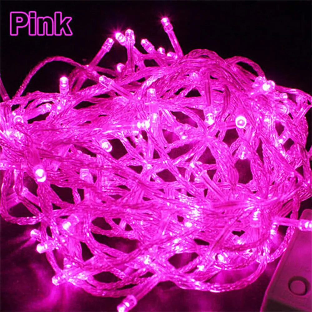 10M LED String Light Christmas Lights Indoor Outdoor Tree Decoration 100 LEDs Waterproof Holiday Garland Fairy Lights