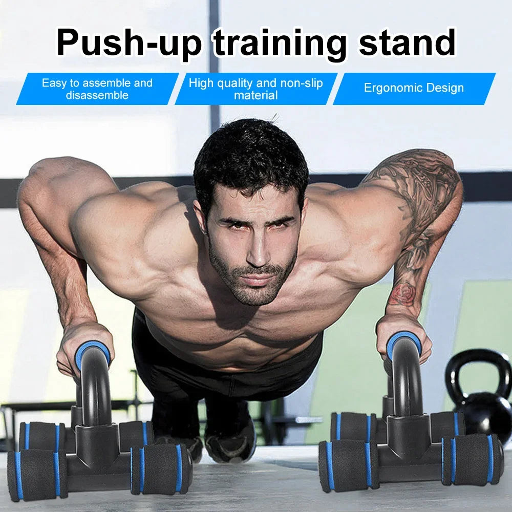 1pair U-shaped Push-up Rack Fitness Equipment Hand Sponge Grip Muscle Training Push Up Bar Chest Home Gym Body Building