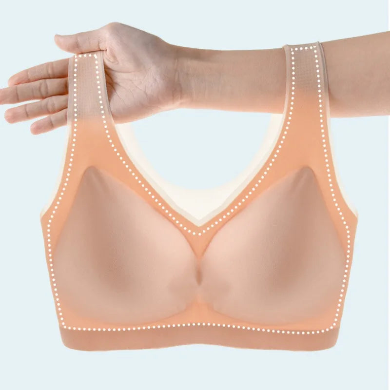 Lingerie Bra Sportswear Summer Underwear for Women Yoga Gym Sports Vest Ultra-thin Plus Size Ice Silk Seamless Beauty Back Bras