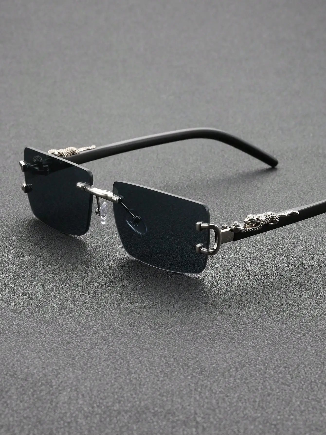 1 Pc Fashionable Trendy Frameless Rectangular Personalized Sunglasses For Daily Life