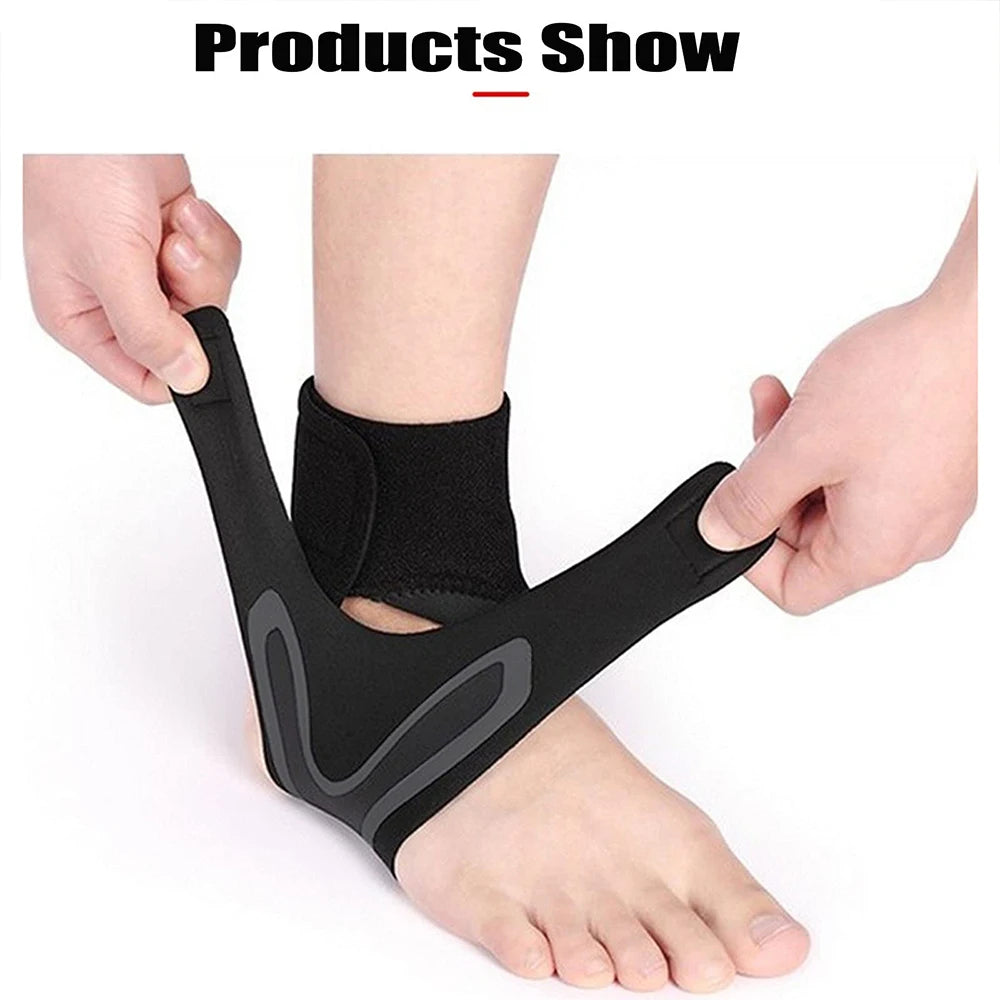 1Pcs Adjustable Compression Ankle Sleeve Elastic Ankle Brace Guard Foot Anti-Sprain Support Heel Protective Strap