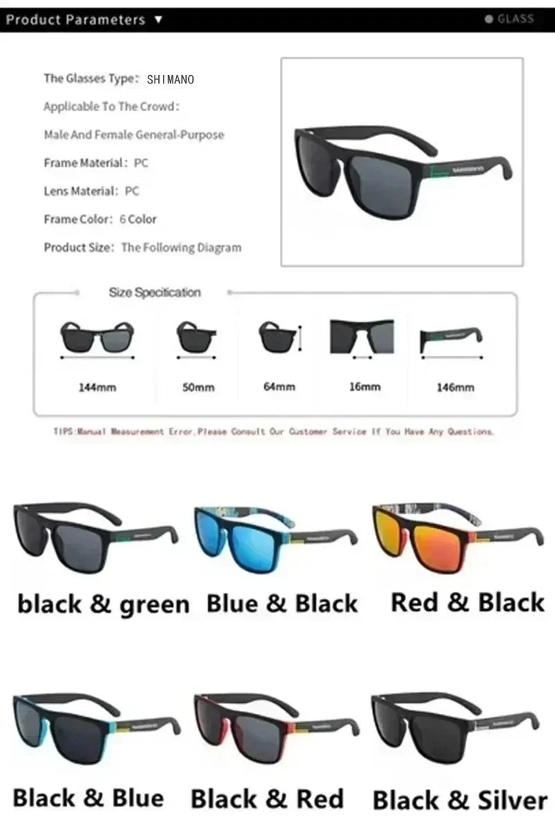 Shimano Polarized Sunglasses UV400 Protection for Men and Women Outdoor Hunting Fishing Driving Bicycle Sunglasses Optional Box