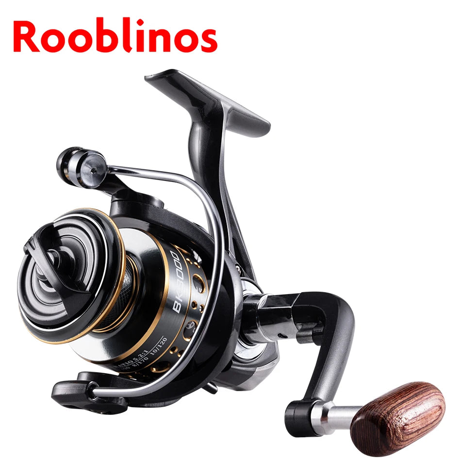 Rooblinos BK Spinning Fishing Reels For Saltwater Freshwater Metal Spool Left/Right Interchangeable Trout Carp Fishing Tackle