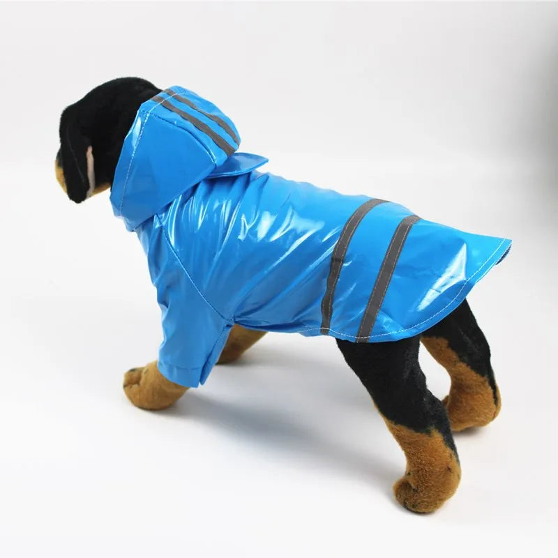 Dog Clothes Hooded Raincoats Reflective Strip Dogs Rain Coat Waterproof Jackets Outdoor Breathable Clothes For Puppies Raincoat