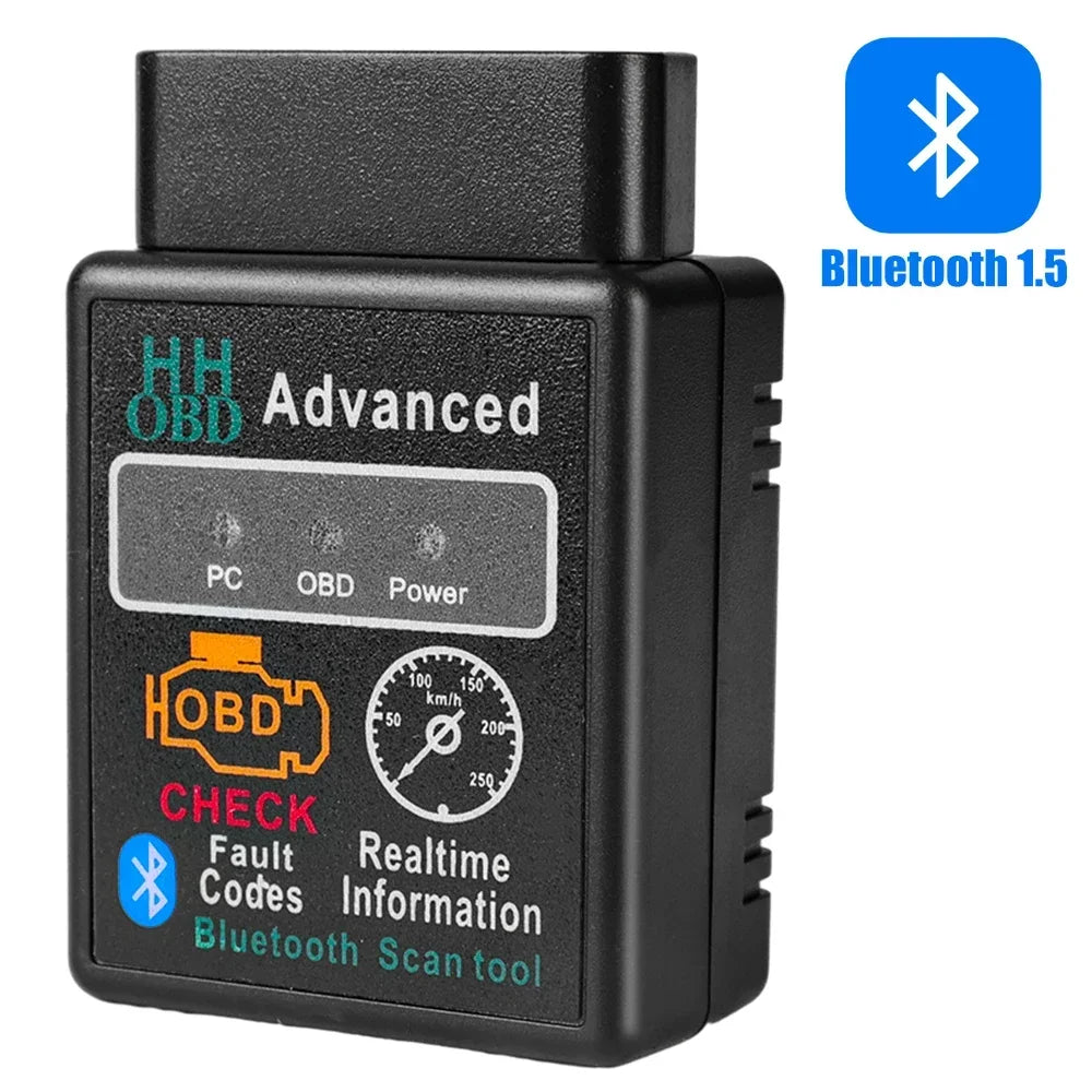 Bluetooth-Compatible Car OBD2 Scanner Elm327 V1.5 Code Reader OBDII Diagnostic Tool Diagnosis Scanner for Android IOS Windows