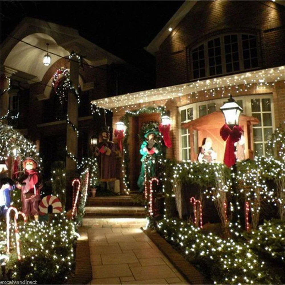 10M LED String Light Christmas Lights Indoor Outdoor Tree Decoration 100 LEDs Waterproof Holiday Garland Fairy Lights