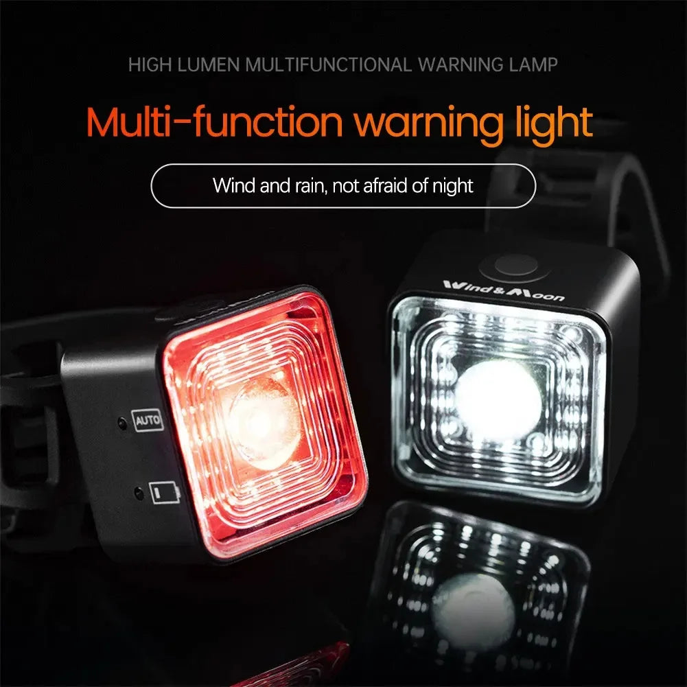 WT06 Bicycle Light Front Tail Lamp USB Rechargeable Lantern cycling flashlight safety warning Rear Light road bike accessories