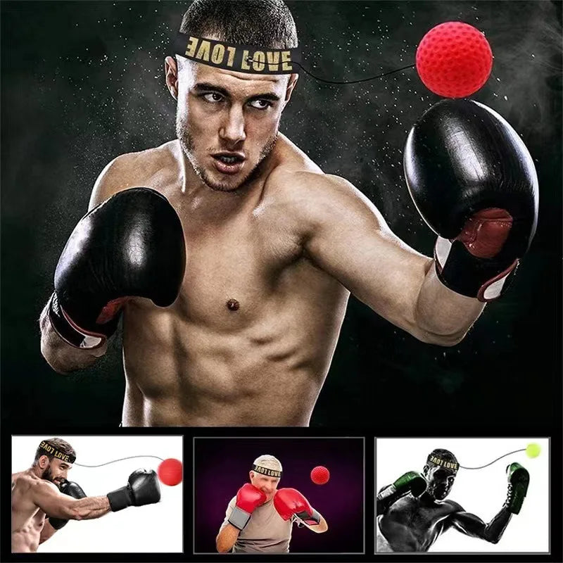 Boxing Punching Balls Head-mounted PU Speed Ball MMA Muay thai Training Hand Eye Reaction Home Sandbag Fitness Boxing Equipment