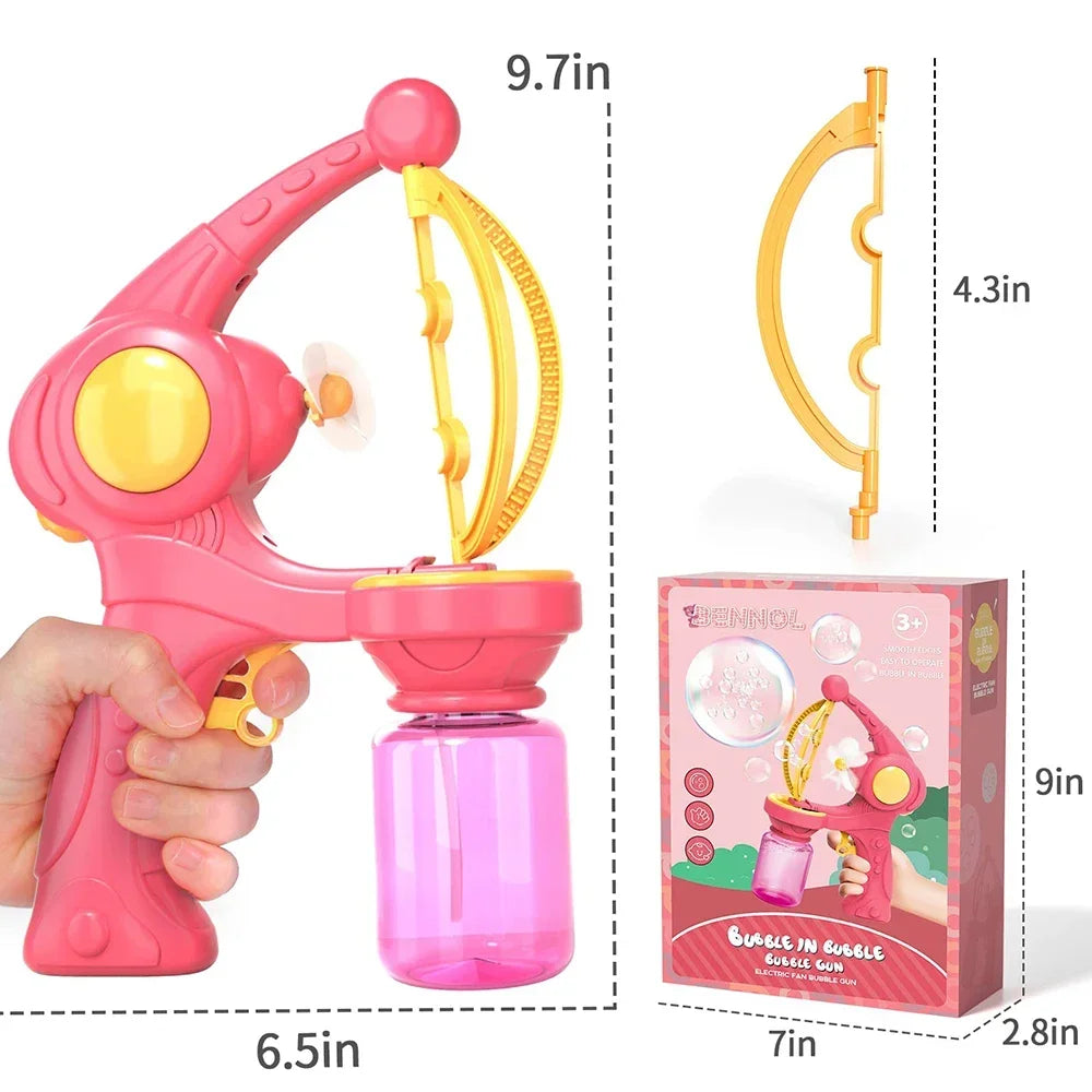 Fully Automatic Bubble Machine Rocket Electric Soap Bubble Gun Boys Girls Toys Children's Day Gift for Outdoor Party Playtime