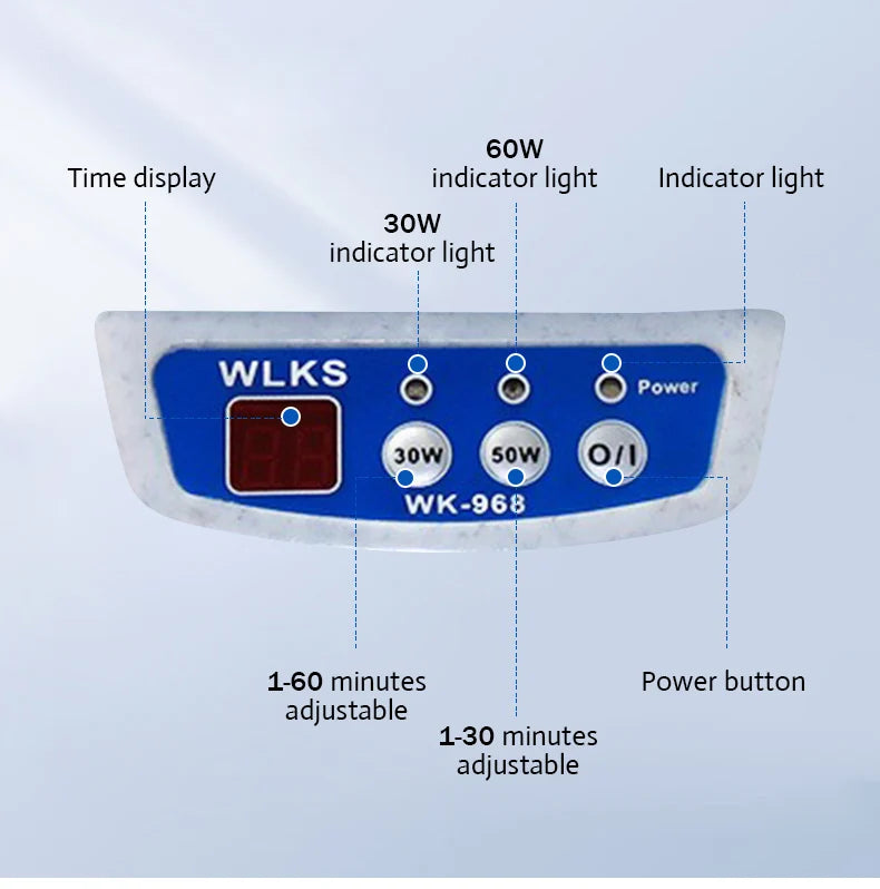 30/50W Digital Ultrasonic Cleaner Tub Dual Frequency Vibration Jewelry Parts Glasses Circuit Board Portable Watch Washer Machine