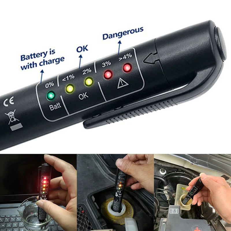 Car Brake Fuid Brake Oil Testing Pen LED Display Auto Brake Fluid Oil Quality Tester Car Repair Inspection Tool Auto Accessories