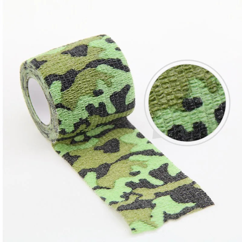 1pc Camouflage Invisible Tape Camo Form Reusable Self Cling Camo Hunting Rifle  Fabric Tape Wrap Outdoor Camping Accessories