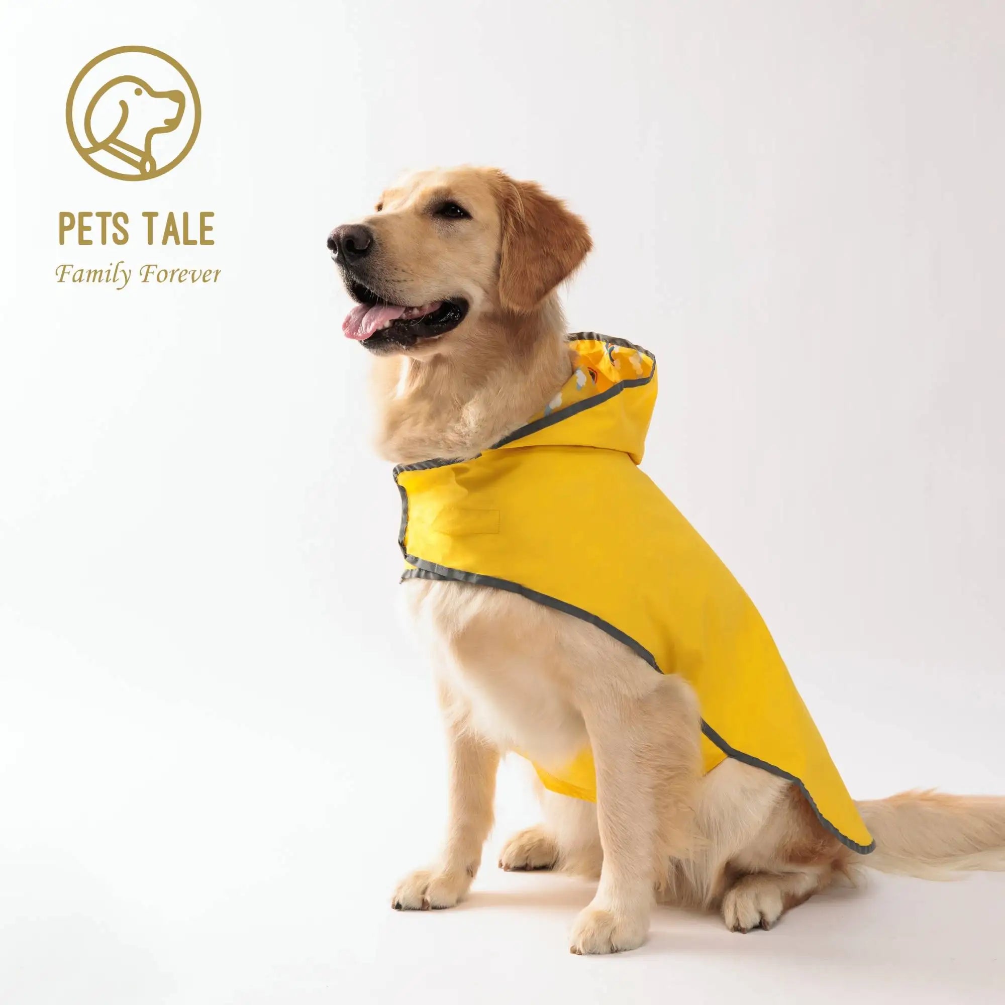 Keep Your Pup Dry & Stylish: Double-Layer Yellow Raincoat With Two-Way Wear!