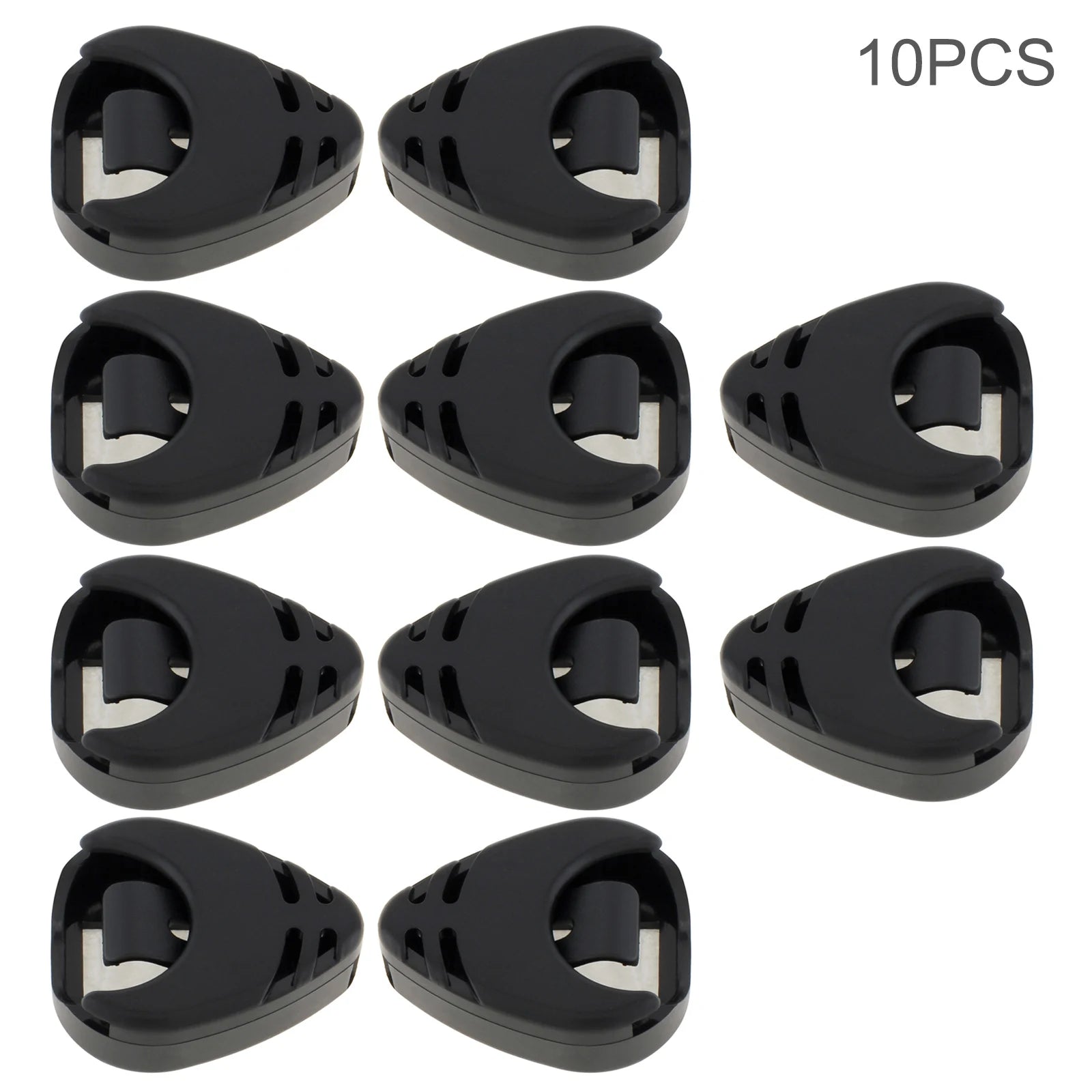 Black Plastic Stick on Guitar Pick Holder for Acoustic Ukulele / Guitar / Bass with Adhesive Back, Convenient Picks Placement