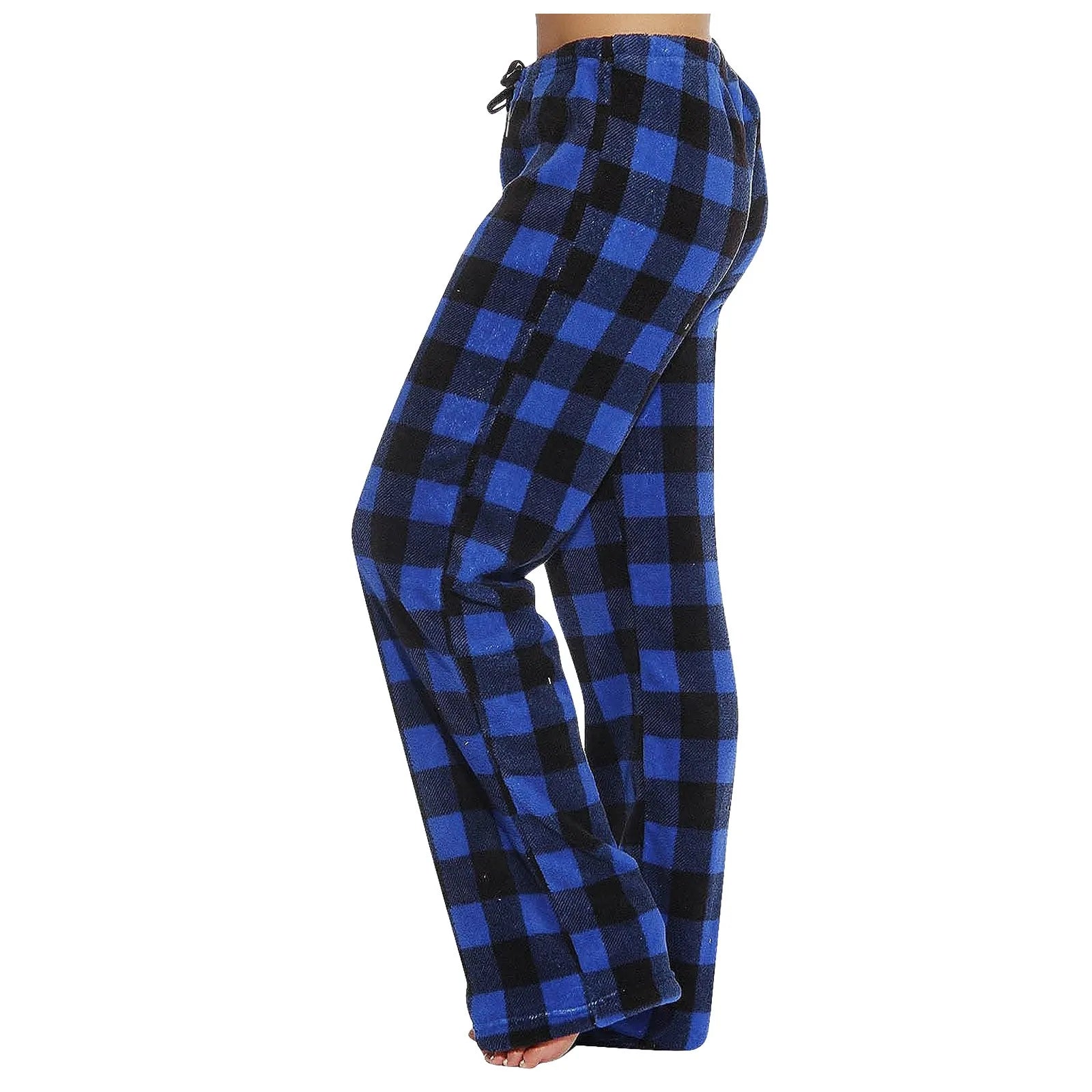 Women'S Pajama Pants Fleece Pajama Plaid Bottoms Ultra Soft Pj Pants Comfy Sleep Pants Sleepwear Loungewear