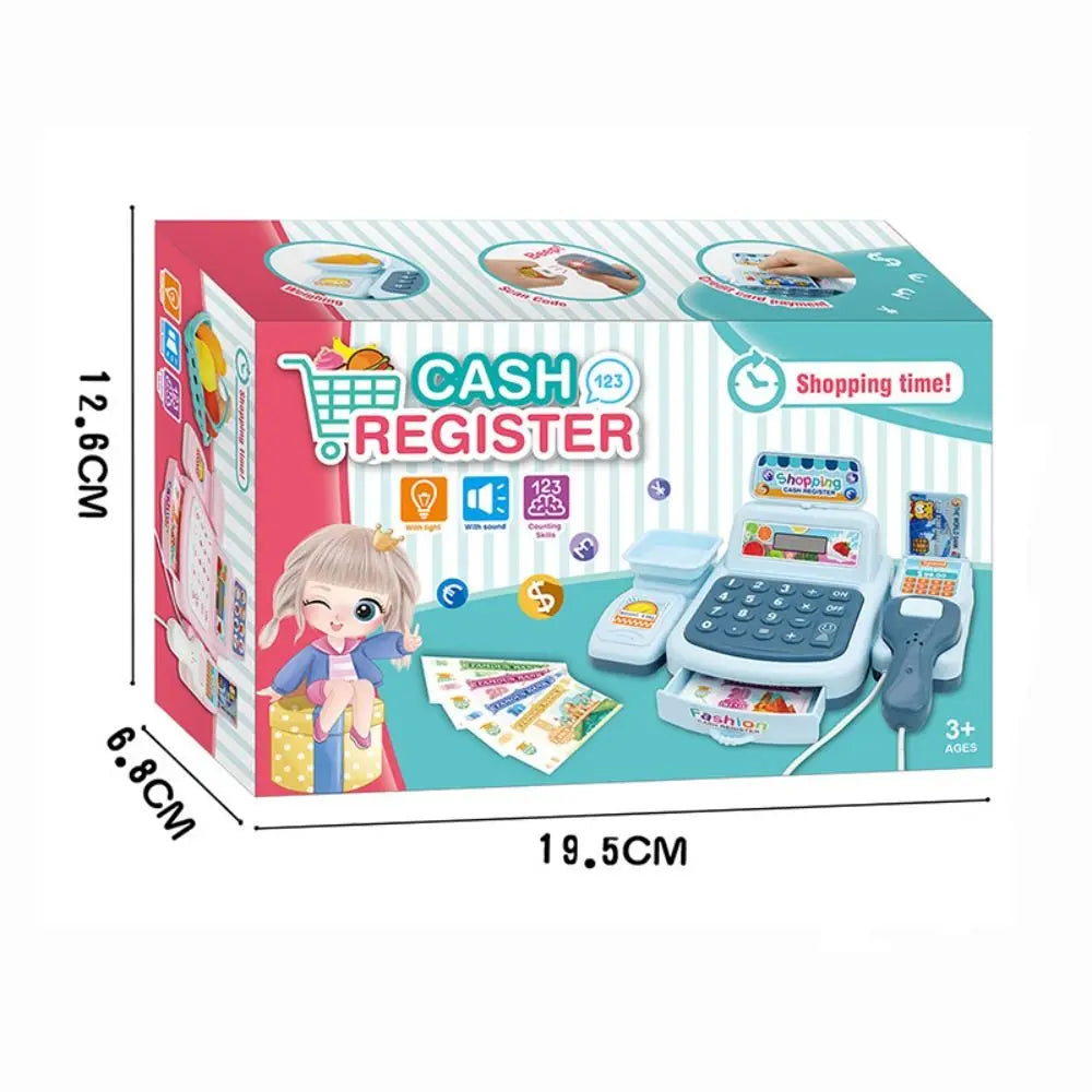 Mini Convenience Store Cashier Electric Pretend Play Kid Toy Children's Simulation Supermarket Cash Register Play House Toys