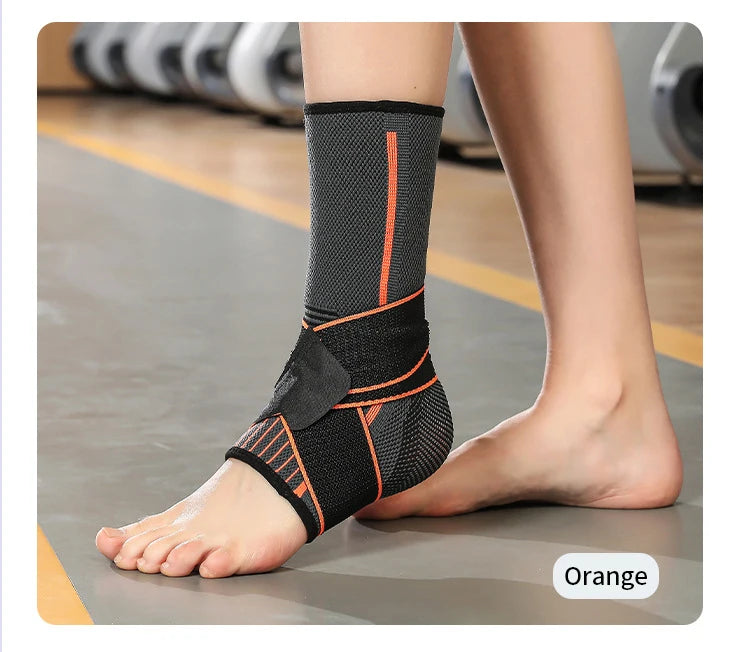 1PC Pressurized Bandage Ankle Support Ankle Brace Protector Foot Strap Elastic Belt Fitness Sports Gym Badminton Accessory