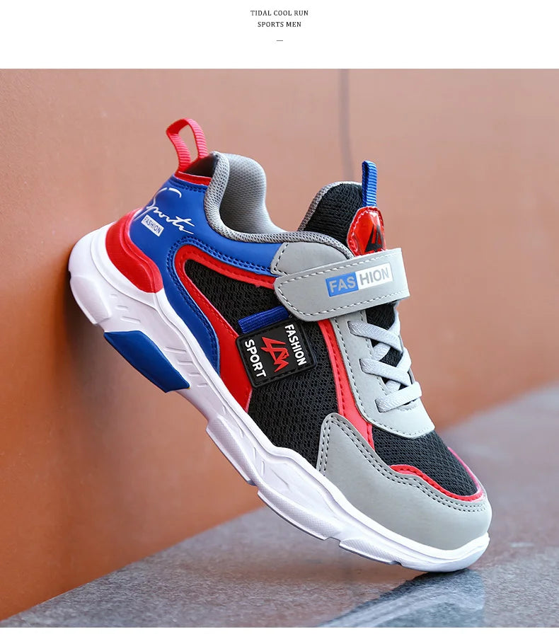 Kids' Sneakers Children Casual Sports Shoes for Boys Breathable Summer Mesh Kids Hook&Loop Students Girls School Running Shoes