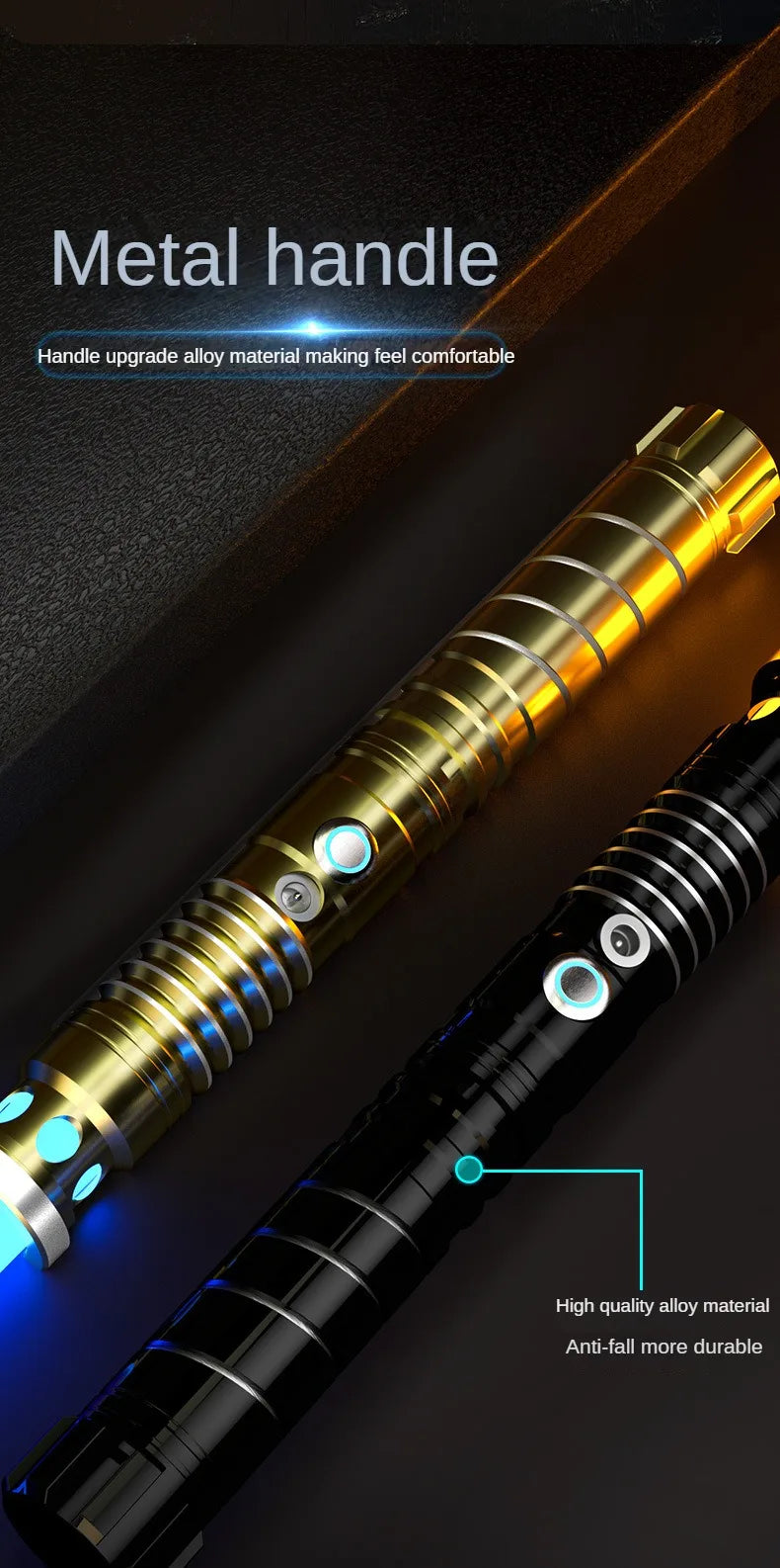 Lightsaber Metal Laser Sword Toys RGB Light Saber 7 Color Change Kids Soundfonts Force FX FOC Blaster Toys Jedi Laser Sword Gift