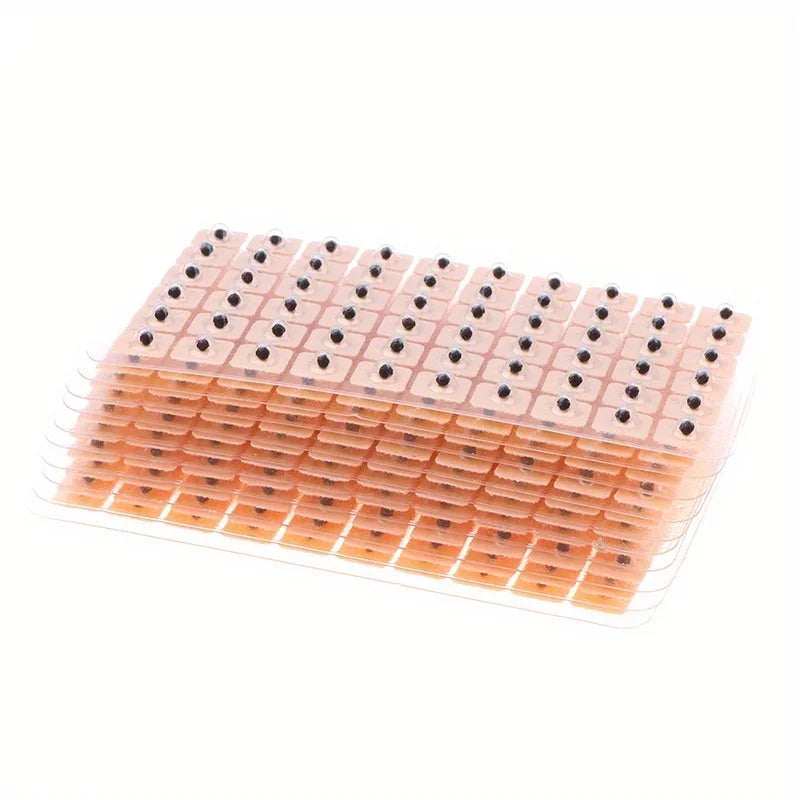 600/1200PCS Relaxation Ear Stickers Therapy Needle Patch Ear Acupuncture Needle Ear Massage Care Auriculotherapy Vaccaria Seeds