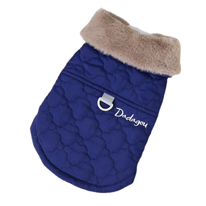 CDDMPET Waterproof Fur Collar Dog Jacket Winter Warm Fleece Dog Clothes for Small Dogs Puppy Pet Vest Chihuahua Yorkie Pug Coat