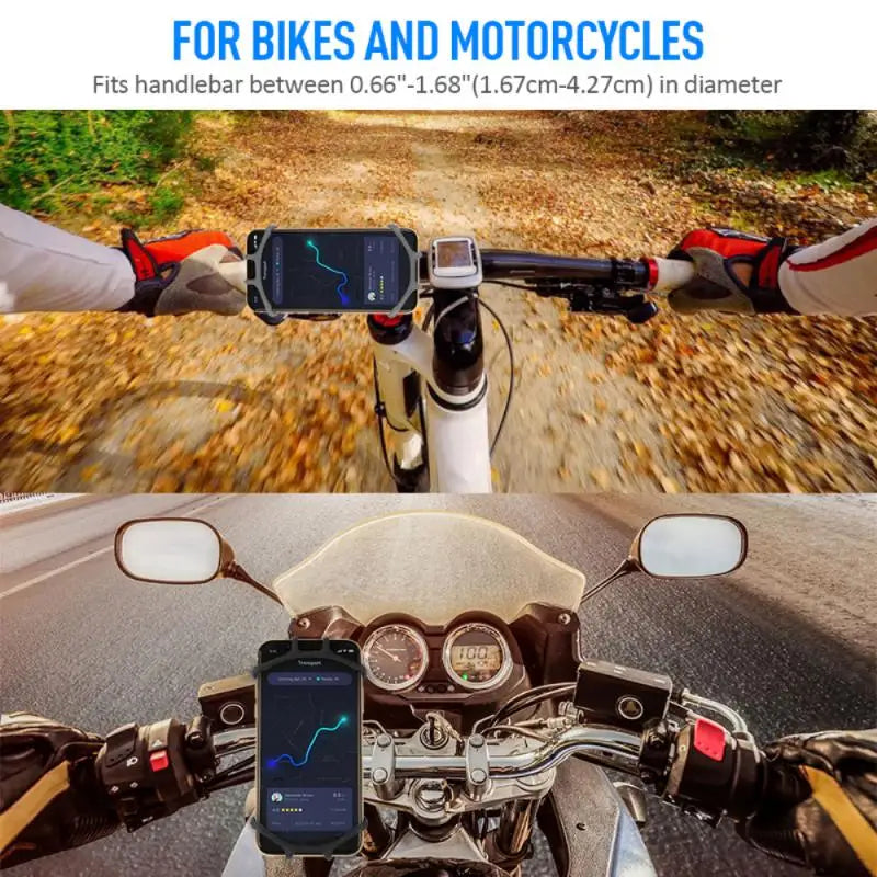 360 Rotatable Bicycle Phone Holder Silicone Motorcycle Stand Bracket GPS Support For Iphone 11 Xiaomi 10 Huawei P40