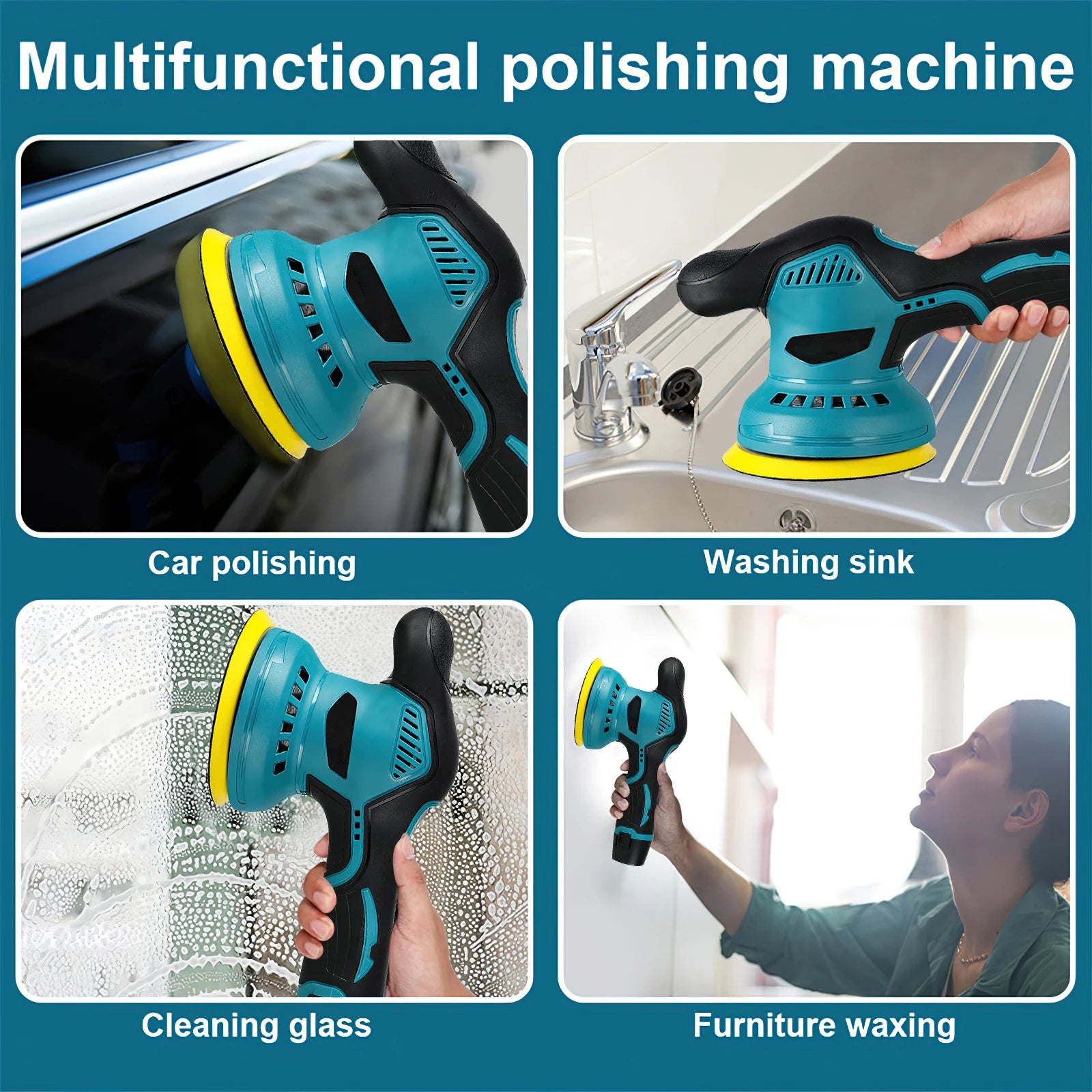 Polishing Machine For Car 12V Cordless Polisher 8 Gears 380W Automotive Electric Waxing Repairing Wireless Sander Polish