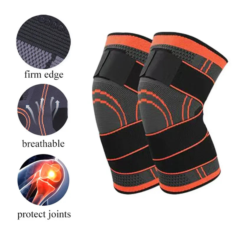 1PCS Adjustable Sports Knee Pad Knee Pain Relief Patella Stabilizer Brace Support for Hiking Soccer Basketball Running Sport