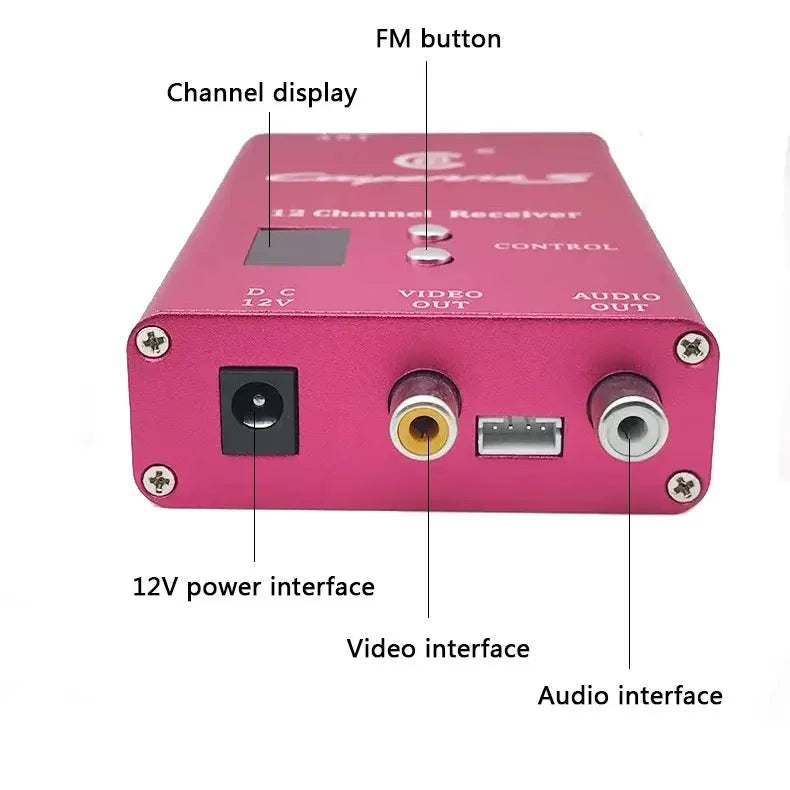 40km 1.2Ghz 1.3Ghz FPV UAV Video Transmitter and Receiver with 8W Drones Video Link 8 Channels