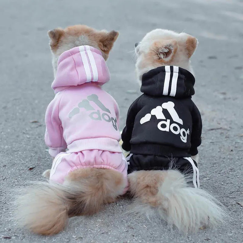 Adidog Clothes for Small Dogs Autumn Winter Warm Puppy Cat Coat Sport Overalls for Dogs Chihuahua French Bulldog Clothing Outfit