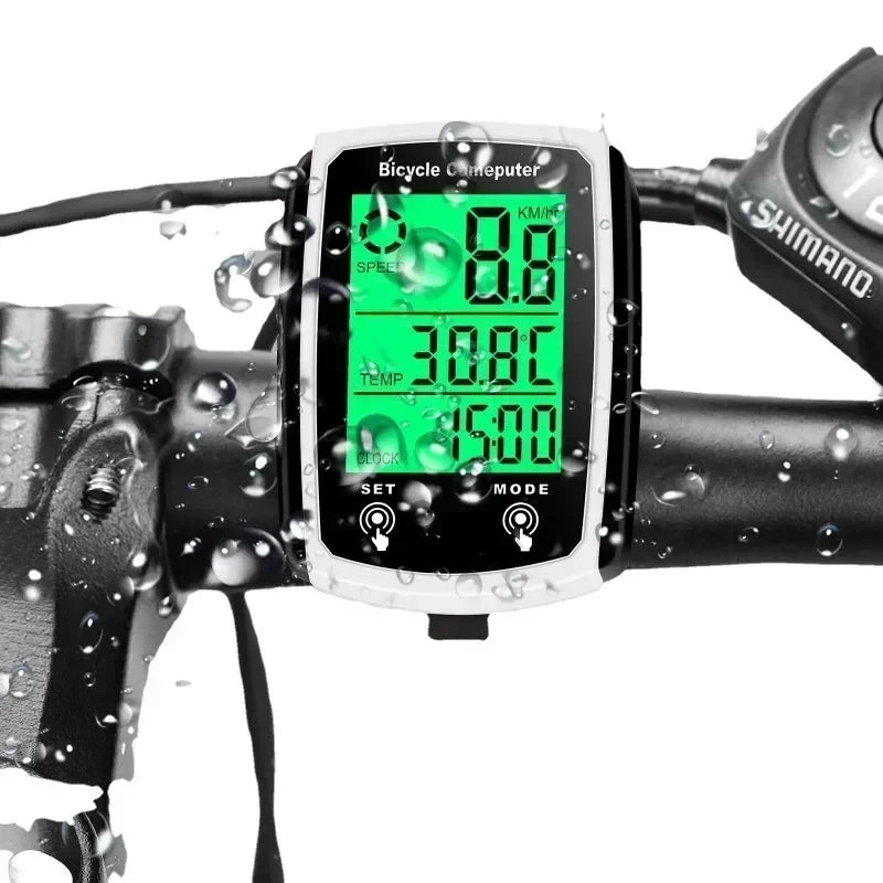 Wired Bike Computer LED Digital Bicycle Speedometer Odometer Touchscreen Cycling Computer Waterproof with Backlight