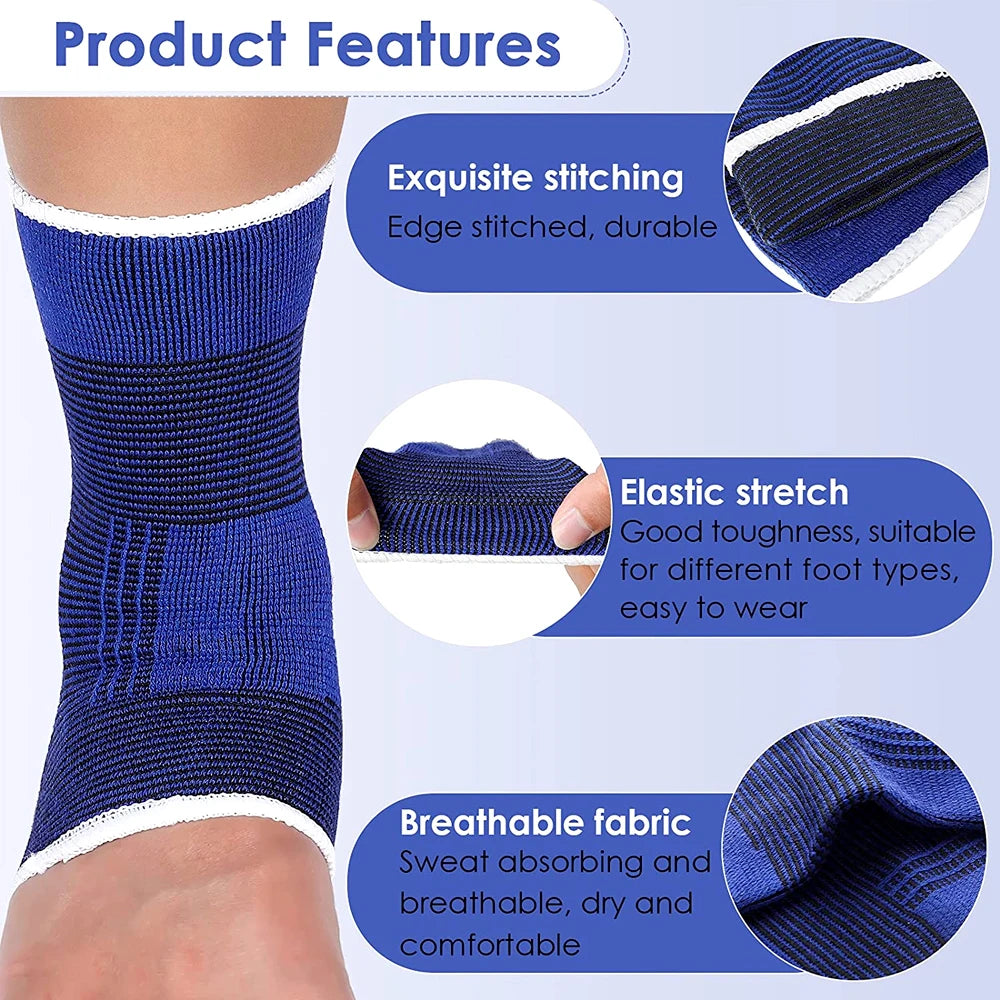 1Pair Ankle Brace Compression Sleeve,Ankle Support for Women & Men, Ankle Compression Sock for Sprain,Swelling,Plantar Fasciitis