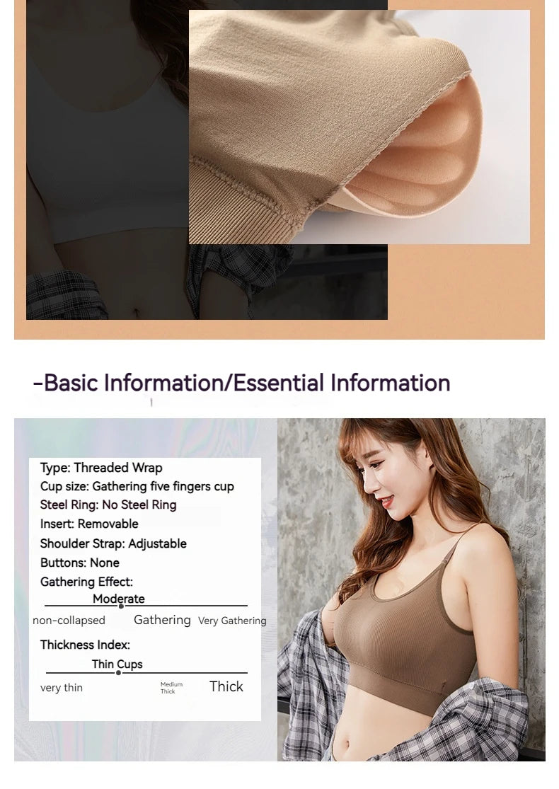 Sexy Seamless Brassiere Bras for Women Full Cup Breathable Bralette Wire Free Sleep Bra Tube Top for Sports High Quality